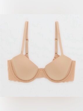 New Aerie SMOOTHEZ Demi Lightly Lined Bra Ultra Soft In Sand Size 38C